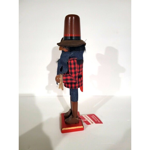 African American cowboy wooden nutcracker 12" tall - Picture 3 of 5
